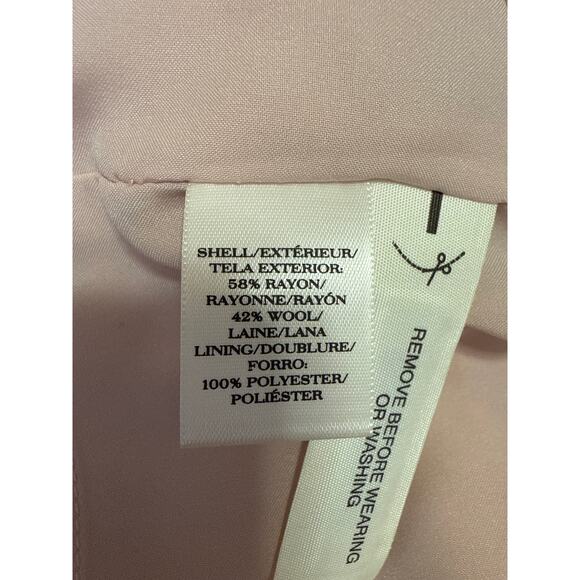 Ann Taylor Women's Pink Wool Sleeveless Pockets Knee Length Shift Tank Dress 2 - Picture 5 of 5